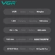 Мужской аккумуляторный триммер для бороды и усов VGR V-964 с 3 сменными насадками 1,2,3 мм Синий - изображение 7