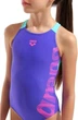 Купальник слитный для девушек Arena GRAPHIC SWIMSUIT V BACK фиолетовый, розовый детский 116 см (010407-880) - изображение 4