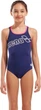 Купальник слитный для девочек Arena Logo Swimsuit Swim Pro (UPF 50+) 140 см Темно-синий,розовый (010287-590-140) - изображение 5