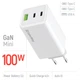 Зарядное устройство ColorWay C101B GaN Mini 100W PD PPS 2xUSB-C + USB-A white (CW-CHS061PD-WT) - изображение 7