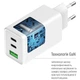 Зарядное устройство ColorWay C101B GaN Mini 100W PD PPS 2xUSB-C + USB-A white (CW-CHS061PD-WT) - изображение 8