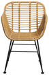Krzesło plecione natyralne HOMLA 994825 JARDIN 57 x 62 x 81 cm (5902869994825) - obraz 2