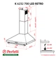 Черная купольная кухонная вытяжка Perfelli K 6232 BL 700 LED RETRO, декоративная в ретро стиле, 60 см - изображение 4
