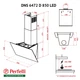 Черная наклонная вытяжка для кухни Perfelli DNS 6472 D 850 BL LED, сенсорная настенная декоративная, 60 см - изображение 4