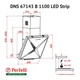 Дизайнерская черная наклонная кухонная вытяжка Perfelli DNS 67143 B 1100 BL LED Strip, мощная, декоративная - изображение 3