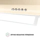 Бежевая кухонная вытяжка Perfelli PL 6144 IV LED, плоская стандартная, под навесной шкаф, шириной 60 см - изображение 3