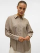 Рубашка хлопковая оверсайз женская Vero Moda 10326180 S Otter (5715674771457) - изображение 1