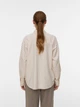 Рубашка хлопковая оверсайз женская Vero Moda 10326181 S Birch (5715725788946) - изображение 2