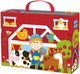 Ігровий набір Tooky Toy Дерев'яна ферма у валізі (6972633377450) - зображення 1