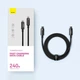 Кабель Baseus Tungsten Gold Fast Charging Type-C to Type-C 240W 2 м (CAWJ040101) - зображення 6