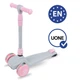 Самокат 3-колесный 2 в 1 Kidwell Jax Gray/Pink (Hubajax03A0) Серый с розовым - изображение 5