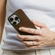 Чехол Nomad Magnetic Leather Rustic Brown Horween for iPhone 16 Pro - изображение 13