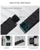 Ремешок для часов Pitaka Carbon Fiber Watch Band Modern Black/Grey for Apple Watch 49/45/44mm (AWB2307) - изображение 9