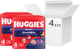 Pieluchomajtki Huggies Overnights rozmiar 4 9-14 kg 4 x 26 szt (5029054251546) - obraz 1