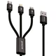 Кабель Proove Triple Connection 3 in 1 Type-C + Micro USB + Lightning (1.3m) black - изображение 1