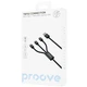 Кабель Proove Triple Connection 3 in 1 Type-C + Micro USB + Lightning (1.3m) black - изображение 2
