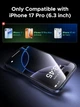 Защитное стекло пара UGREEN SP1146 для iPhone 17 Pro, закаленное 9H+ защита от падений, царапин, отпечатков пальцев, полное покрытие Transparent (95524) - изображение 5