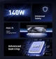 Автомобильное зарядное устройство 150W UGREEN EC706 быстрая зарядка GAN и удлинитель на 4 USB-устройства, для iPhone 17, 16, 15, iPad и ноутбуков 3C1A Grey (35027) - изображение 9
