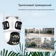 Wifi Тройная камера видеонаблюдения 9 мп UHD ICsee A9 ptz ( тройная поворотная уличная IP камера видеонаблюдения с тремя объективами 9 mp ) - изображение 8