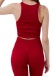 Топ в рубчик женский из микрофибры с открытыми плечами Giulia Halter Top RIB Winery S/M Красный - изображение 2