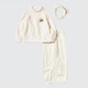 Подростковая теплая пижама + повязка для девочки Uniqlo 317069696 140 см Белая (1159825268) - изображение 5