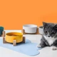 Миски керамические для собак и кошек (миска для котят, миска для щенков, с подставкой, легкая чистка, 1800 мл, серые) - изображение 5