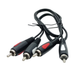 Audio - Video Инсертный Кабель Cabletech Eco-line 2RCA - 2RCA Cable 0.5м Black - изображение 1
