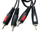 Audio - Video Инсертный Кабель Cabletech Eco-line 2RCA - 2RCA Cable 0.5м Black - изображение 2