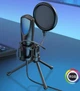 Профессиональный игровой настольный конденсаторный микрофон Q3R USB-A подключение к ПК ноутбуку компьютеру для стримов подкастов блога YouTube записи видео запись звука гейминг стриминга видеоконференций онлайн-обучения студийный RGB Black - изображение 3