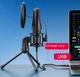 Профессиональный игровой настольный конденсаторный микрофон Q3R USB-A подключение к ПК ноутбуку компьютеру для стримов подкастов блога YouTube записи видео запись звука гейминг стриминга видеоконференций онлайн-обучения студийный RGB Black - изображение 6