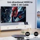 Кабель BENFEI HDMI to USB Type-C, 4K@60Hz, 2K@120Hz, 1.8м серый - изображение 2