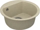 Кухонная мойка гранит VANKOR Easy EMR 01.45 Beige + сифон одинарный VANKOR Стандарт - изображение 3