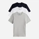 Набор футболок длинных хлопковых мужских Tommy Hilfiger 516611248 XL 3 шт Светлый серый/Белый/Черный (7438516291114) - изображение 1