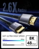 Кабель Stouchi HDMI 2.1 [Certified Ultra High Speed HDMI] 48Gbps 8K@60Hz, 4K@120Hz 1.8м grey (ST-HTH2) - зображення 3