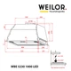 Белая полновстраиваемая мощная кухонная вытяжка WEILOR WBE 5230 WH 1000 LED, шириной 52 см - изображение 3