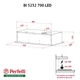 Белая вытяжка для кухни Perfelli BI 5252 WH 700 LED, встраиваемая в шкаф, шириной 52 см - изображение 2