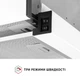 Кухонная вытяжка Perfelli TL 6622 WH 1000 LED, белая телескопическая, мощная, встраиваемая в шкаф, 1000 куб.м - изображение 9