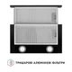 Кухонная вытяжка телескопическая Perfelli TL 502 BL LED, черная выдвижная встраиваемая в шкаф, шириной 50 см - изображение 8