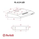 Витяжка кухонна настінна плоска Perfelli PL 6124 I LED, нержавіюча сталь шириною 60 см - зображення 2