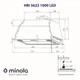 Вытяжка для кухни встраиваемая в шкаф Minola HBI 5622 I 1000 LED, нержавеющая сталь шириной 52 см - изображение 4