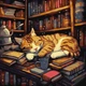 Картина по номерам Пушистый книголюб 40х40 Идейка (KHO6505) - изображение 1