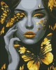 Алмазная мозаика Девушка с золотыми бабочками art_selena_ua 40х50 Идейка (AMO7723) - изображение 1