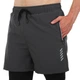 Шорти подвійні спортивні чоловічі Zelart Fit 9002 розмір 2XL (175-180 см) Grey-Black - зображення 1