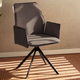 Krzesło do kuchni i salonu HOMLA  871707 LUGRO obrotowe 54 x 60 x 91 cm Szare (5904183871707) - obraz 8