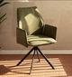 Krzesło do kuchni i salonu HOMLA  871738 LUGRO obrotowe 54 x 60 x 91 cm Zielone (5904183871738) - obraz 8