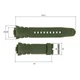 Ремінець для годинника Skmei 1068/1301/1231/1560/1820AG Army Green - зображення 3