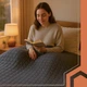 Обтяжена ковдра Ruhhy 24427, 10 кг, 200×220 см, гравітаційна антистрес ковдра, двоспальна, бавовна, сіра - изображение 2
