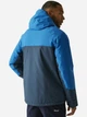 Куртка демисезонная с капюшоном мужская Regatta Highton Str PdJkt RMP435-ZSQ 2XL Синяя с голубым (5063516129844) - изображение 2