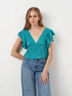 Топ женский Pull & Bear 5474398500 S Зеленый (KC1000000037614) - изображение 1