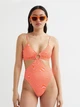 Купальник слитный женский H&M 1058827002c20 S Коралловый (1000000046919) - изображение 1